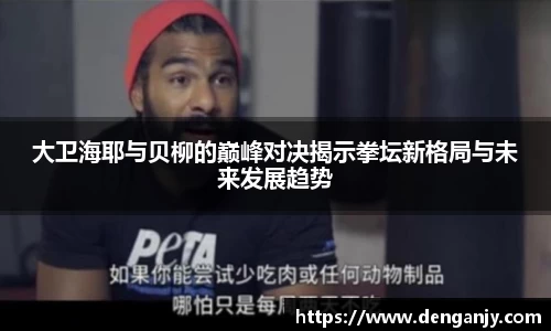 大卫海耶与贝柳的巅峰对决揭示拳坛新格局与未来发展趋势